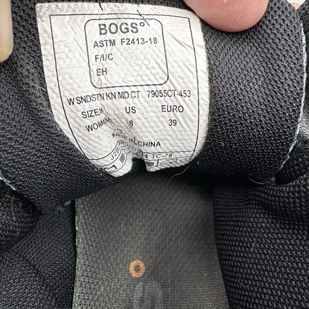 Bogs Work Safety Boots Womens Size 8 Sandstone Knit Mid TR Composite Hard Toe - Picture 2 of 9